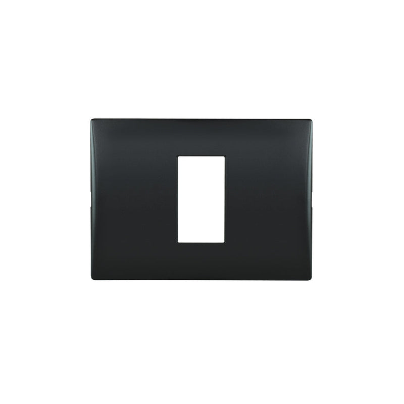 Placa 1 módulo andes color BLACK más soporte