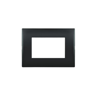 Placa 3 módulos andes color BLACK más soporte