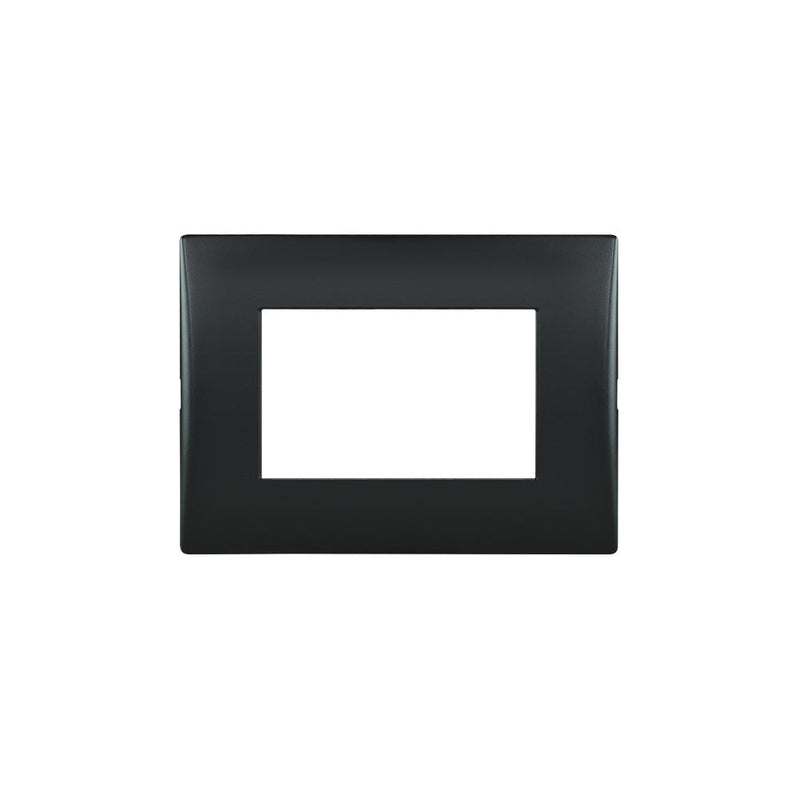 Placa 3 módulos andes color BLACK más soporte