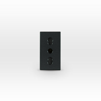 Módulo toma de corriente 2P+T 10A/16A 250V andes BLACK