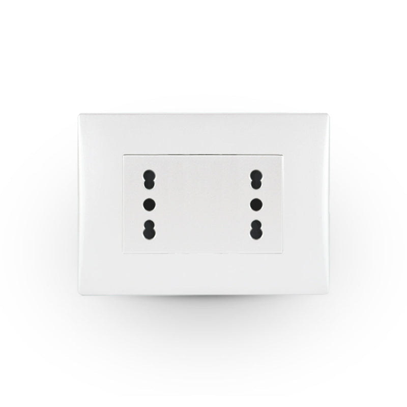 Toma corriente andes DÚPLEX 10/16A 250V WHITE armado