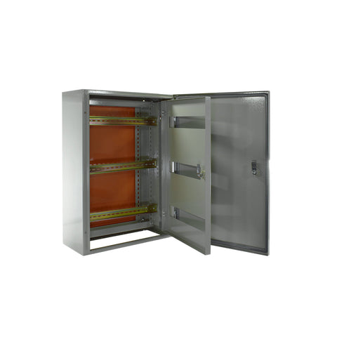 Gabinete metálico IP65, 1 puerta, 600x400x200mm., con chasis