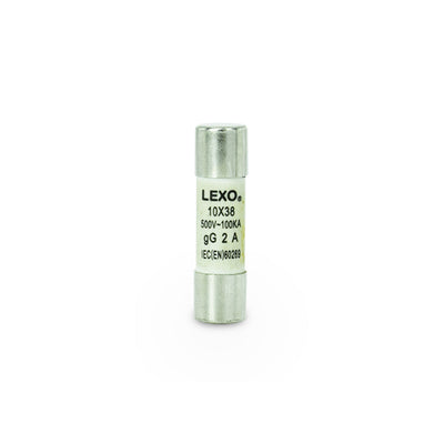 Fusible cilíndrico 10x38mm., 2A