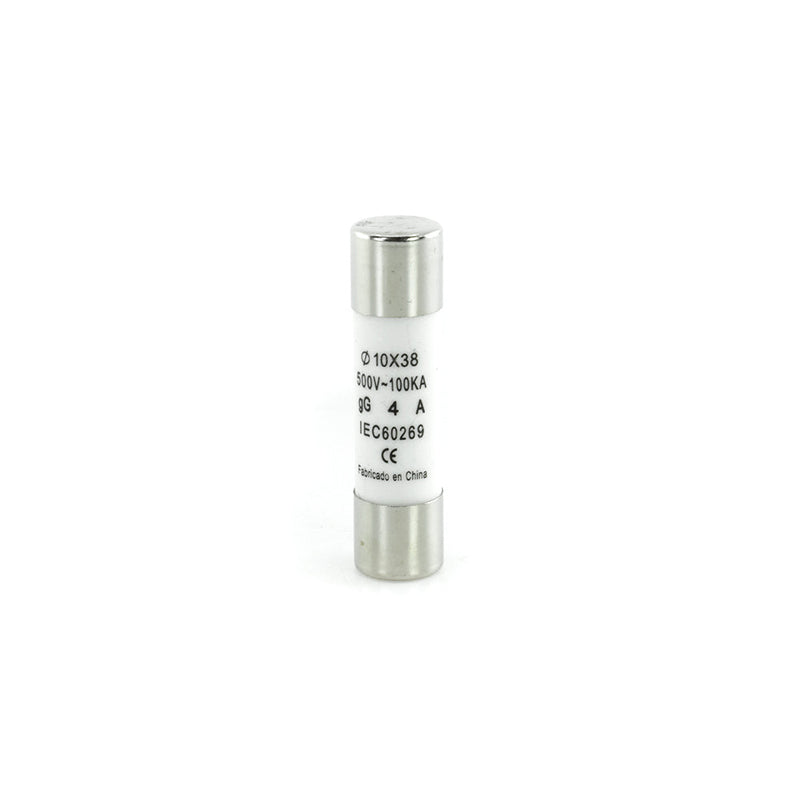 Fusible cilíndrico 10x38mm., 4A