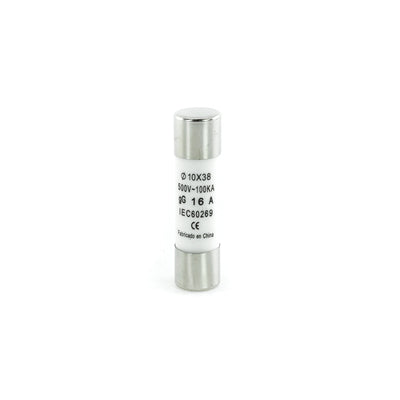 Fusible cilíndrico 10x38mm., 16A