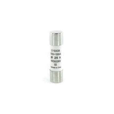 Fusible cilíndrico 10x38mm., 25A