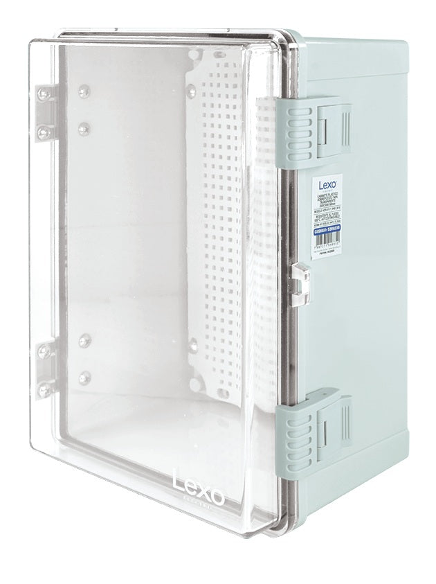 Gabinete plástico sobrepuesto tapa transparente 200X300X160 IP65