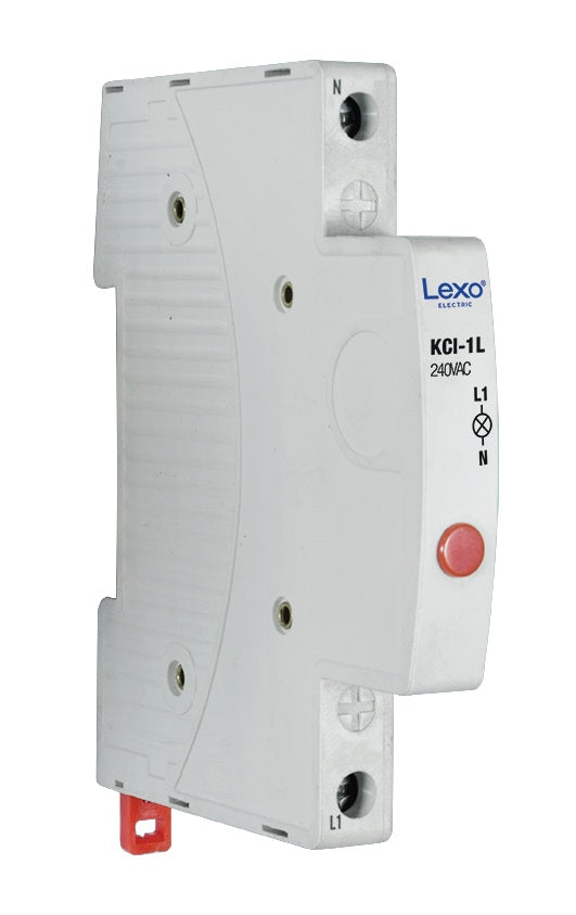 Luz piloto roja medio modulo RIEL DIN