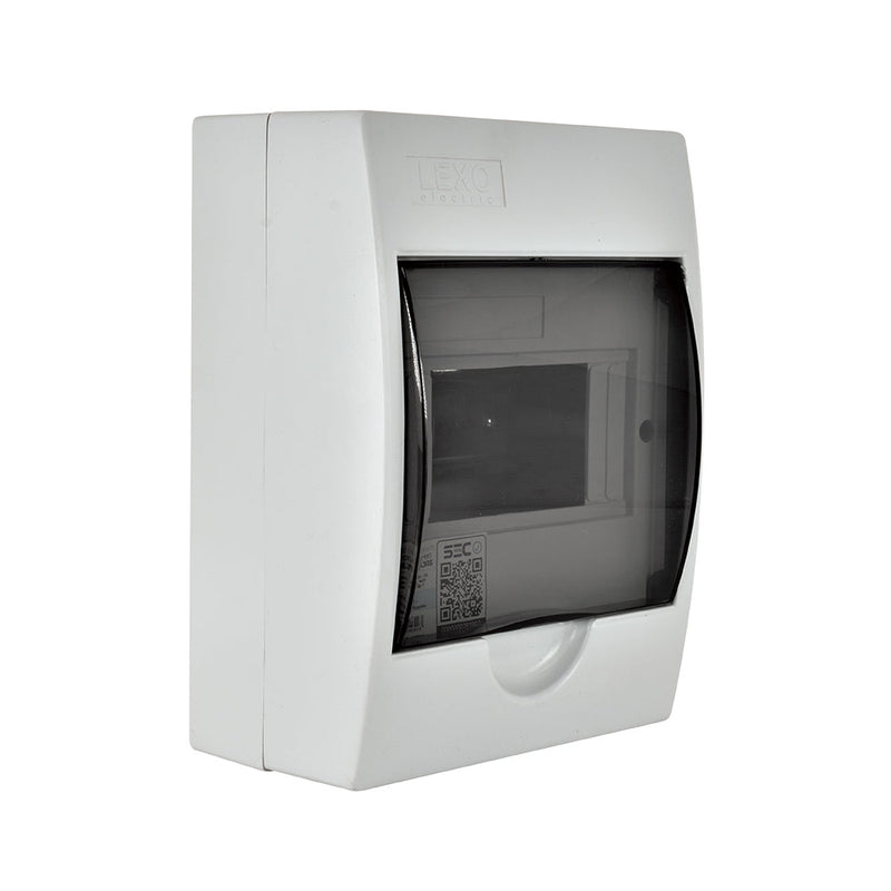 Tablero sobrepuesto 6P IP41 tapa color humo libre de halógenos LWDS