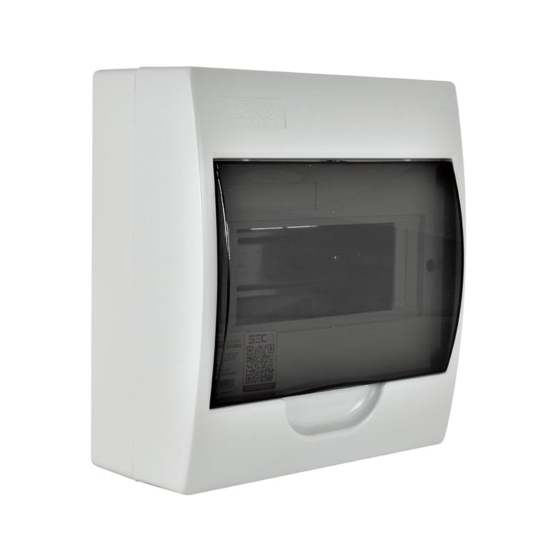 Tablero sobrepuesto 8P IP41 tapa color humo libre de halógenos LWDS
