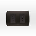 Toma corriente doble 10A 250V grafito armado - Miniatura 1