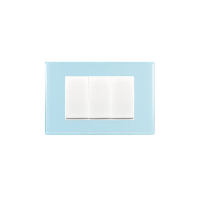 Interruptor triple 9/32 10A 250V CRYSTAL armado
