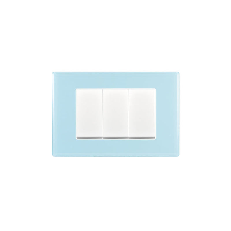 Interruptor triple 9/32 10A 250V CRYSTAL armado