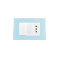 Interruptor simple 9/12 más toma corriente 10A 250V CRYSTAL  armado - Miniatura 1