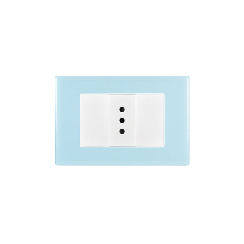 Toma corriente simple 10A 250V CRYSTAL armado