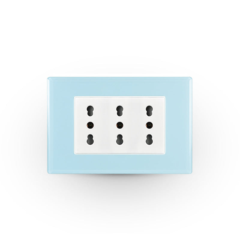 Toma de corriente TRIPLEX 10/16A 250V CRYSTAL armado