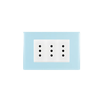 Toma corriente triple 10A 250V CRYSTAL armado