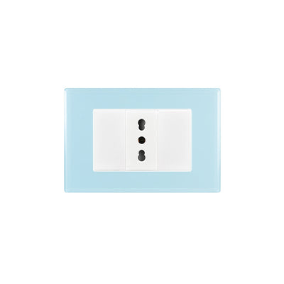 Toma corriente simple 10/16A 250V CRYSTAL armado