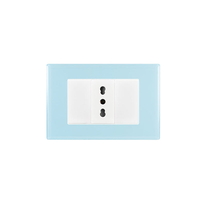 Toma corriente simple 10/16A 250V CRYSTAL armado