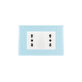 Toma corriente doble  10/16A 250V CRYSTAL armado - Miniatura 1