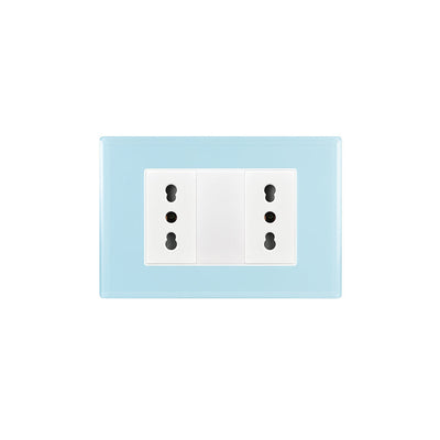 Toma corriente doble  10/16A 250V CRYSTAL armado