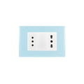 Toma corriente doble 10A más 10/16A  250V CRYSTAL armado - Miniatura 1