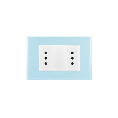 Toma corriente doble 10A 250V CRYSTAL armado