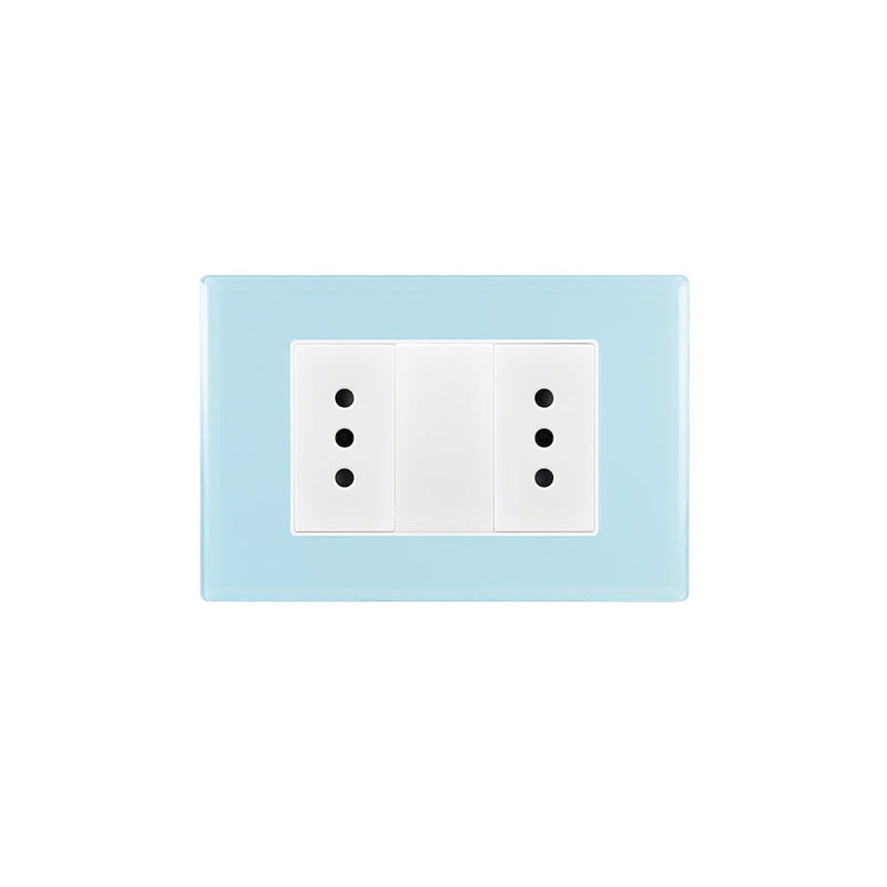 Toma corriente doble 10A 250V CRYSTAL armado