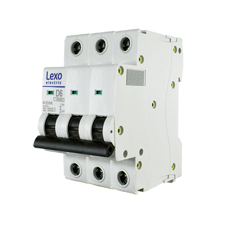 Interruptor automático 3X6A curva D 15KA