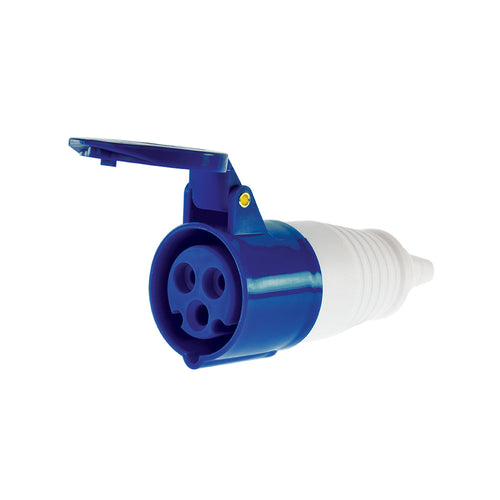 Enchufe industrial hembra volante IP44, 16A, 220V, 2P+T
