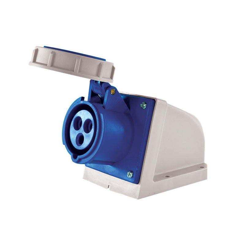 Enchufe industrial hembra sobrepuesta IP67, 16A, 220V, 2P+T
