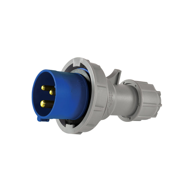 Enchufe industrial macho volante IP67, 16A, 220V, 2P+T