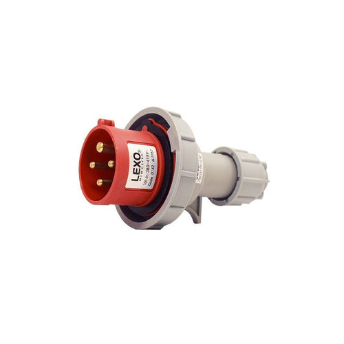 Enchufe industrial macho volante IP67, 32A, 380V, 3P+T