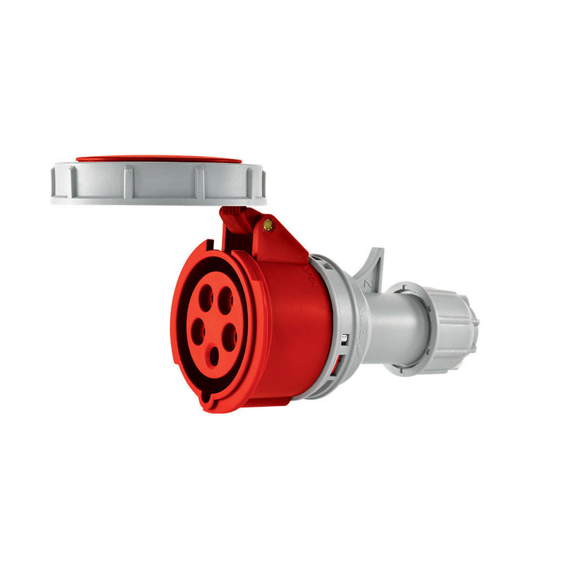 Enchufe industrial hembra volante IP67, 16A, 380V, 3P+N+T