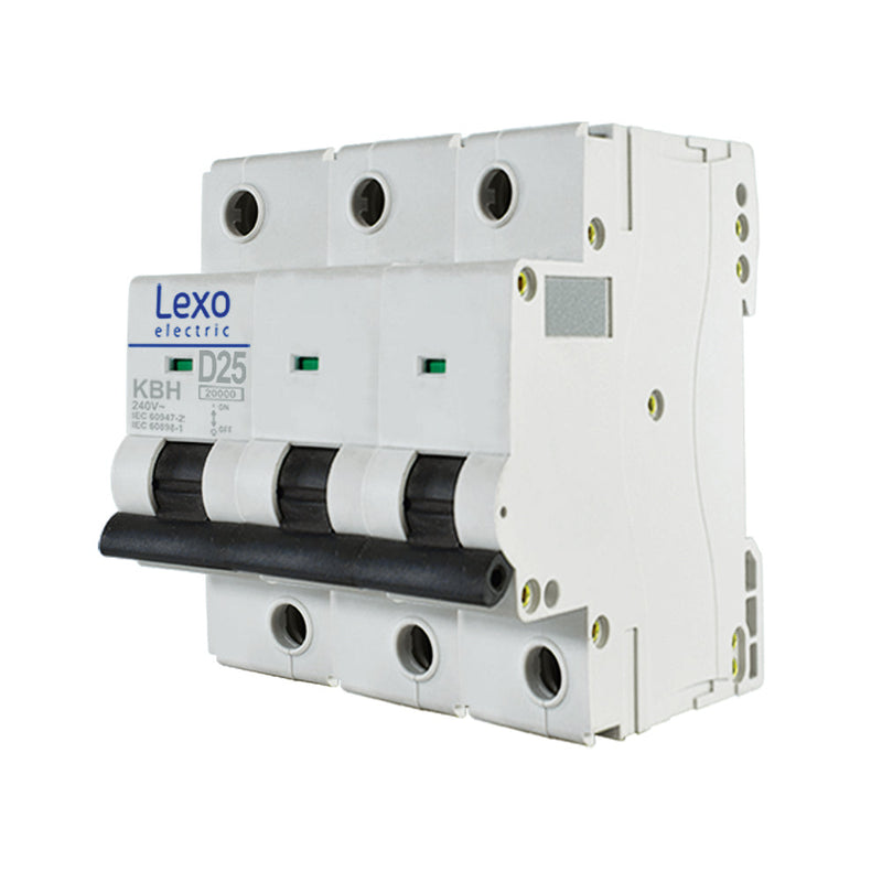 Interruptor automático 3X25A curva D 20KA