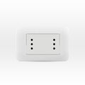 Toma corriente DÚPLEX 10A 250V blanco  armado - Miniatura 1