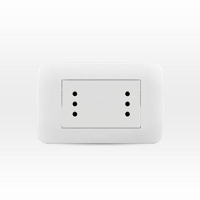 Toma corriente DÚPLEX 10A 250V blanco  armado