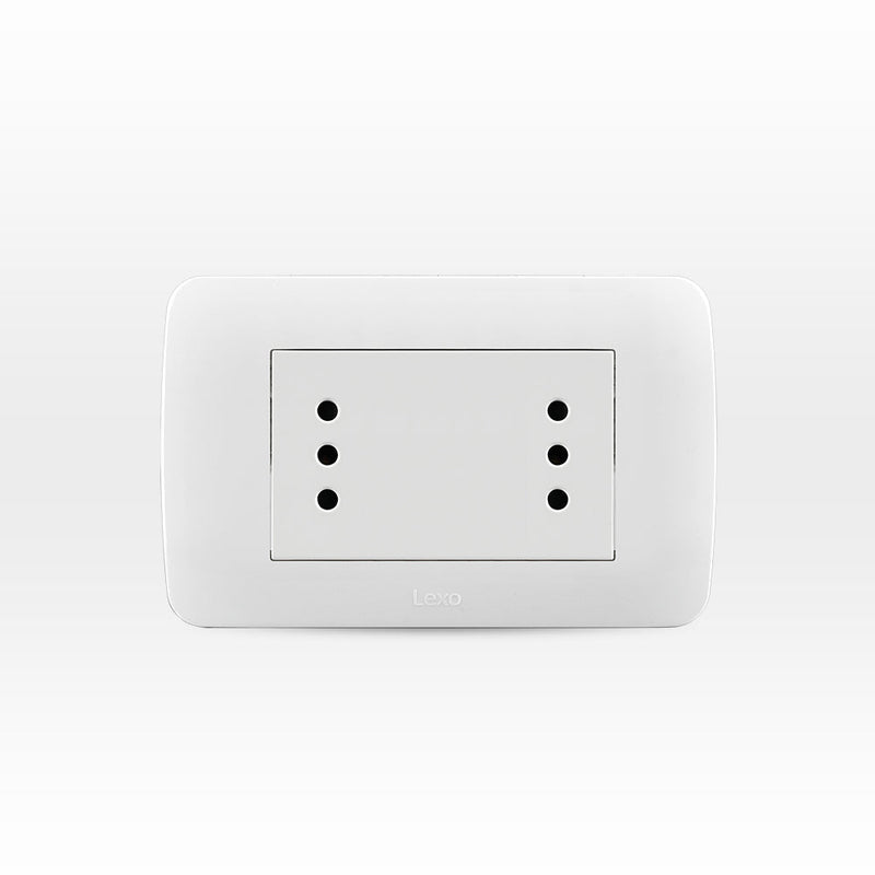 Toma corriente DÚPLEX 10A 250V blanco  armado