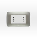 Toma corriente DÚPLEX 10A 250V blanco/plata - Miniatura 1
