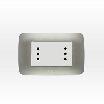 Toma corriente DÚPLEX 10A 250V blanco/plata
