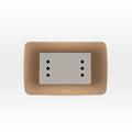 Toma corriente DÚPLEX 10A 250V beige/titanio - Miniatura 1