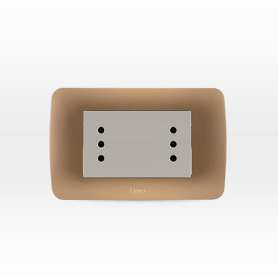 Toma corriente DÚPLEX 10A 250V beige/titanio