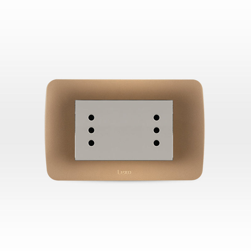 Toma corriente DÚPLEX 10A 250V beige/titanio