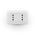 Toma corriente DÚPLEX 10/16A 250V blanco armado - Miniatura 1