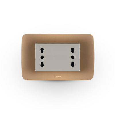 Toma corriente DÚPLEX 10/16A 250V beige/titanio