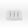 Toma corriente TRIPLEX 10A 250V blanco armado - Miniatura 1