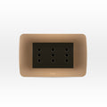 Toma corriente TRIPLEX 10A 250V café/titanio - Miniatura 1