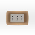 Toma corriente TRIPLEX 10A 250V beige/titanio - Miniatura 1