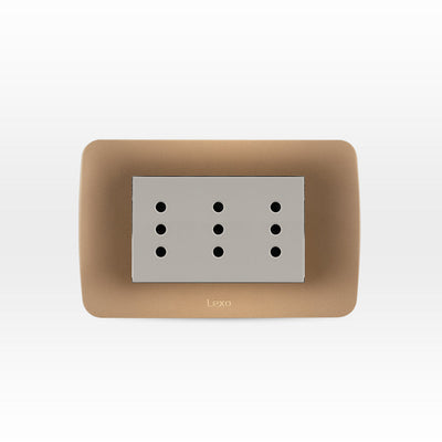 Toma corriente TRIPLEX 10A 250V beige/titanio