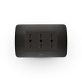 Toma corriente TRIPLEX 10/16A 250V grafito - Miniatura 1
